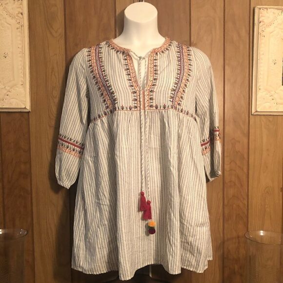 Zara Trf collection. Womens size medium boho dress. Multicolored. - Picture 1 of 7